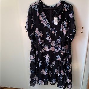 Torrid Black Floral Short Dress